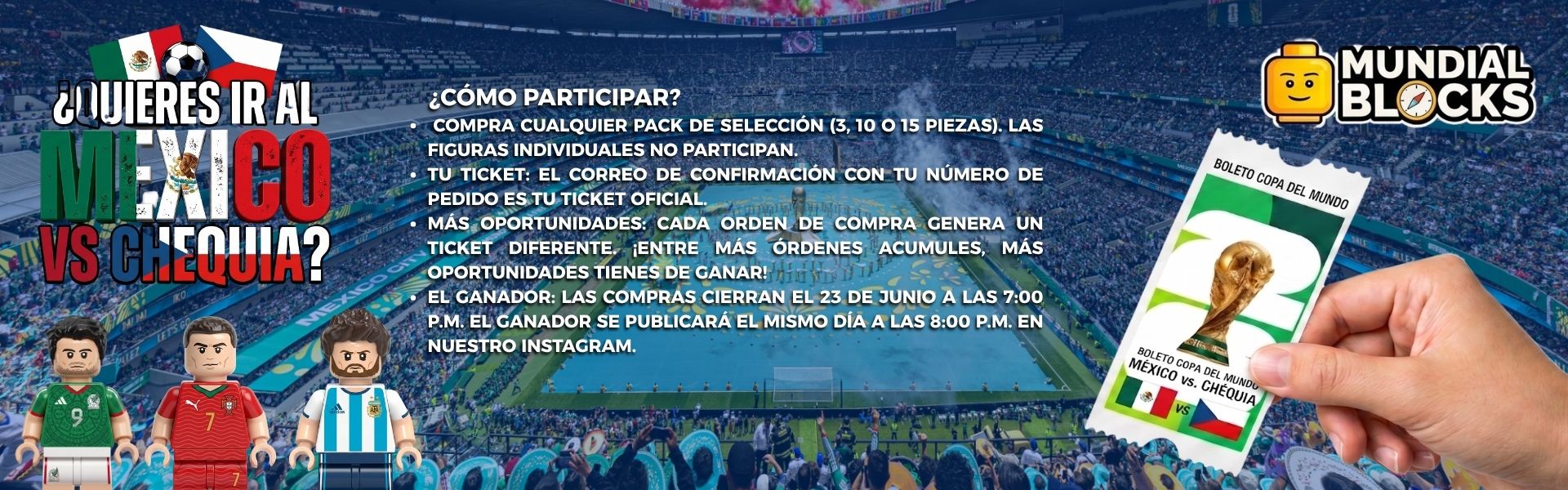 Sorteo México vs Chequia Mundial Blocks
